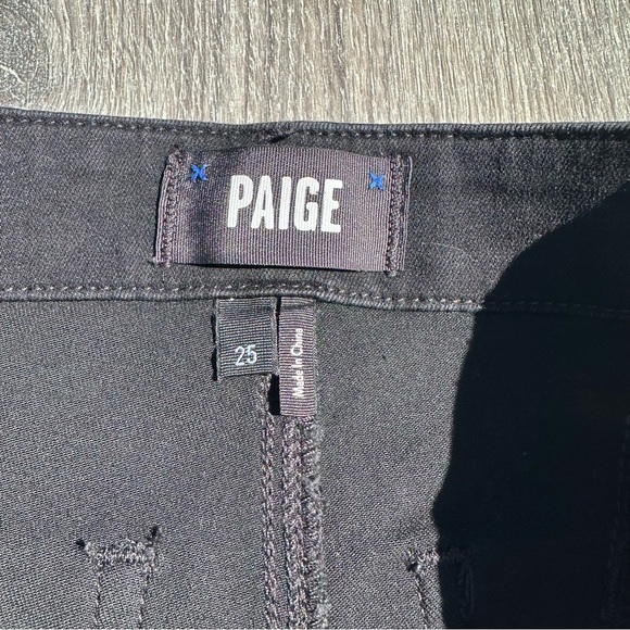 Paige mayslie straight ankle black fog luxe coating jeans - Picture 7 of 7